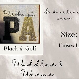 Pittsburgh Embroidered Crewneck